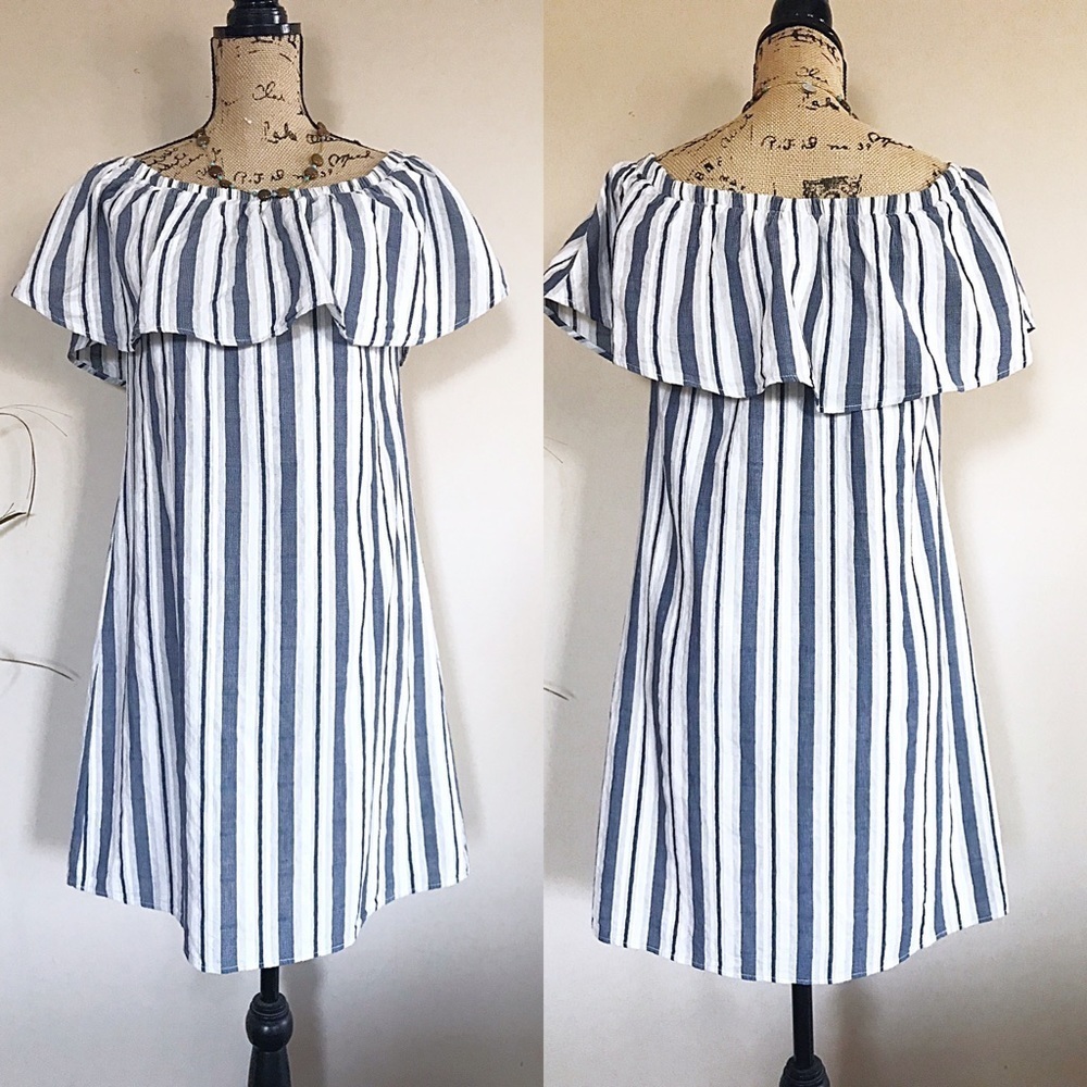 •LARA• ruffle shift dress